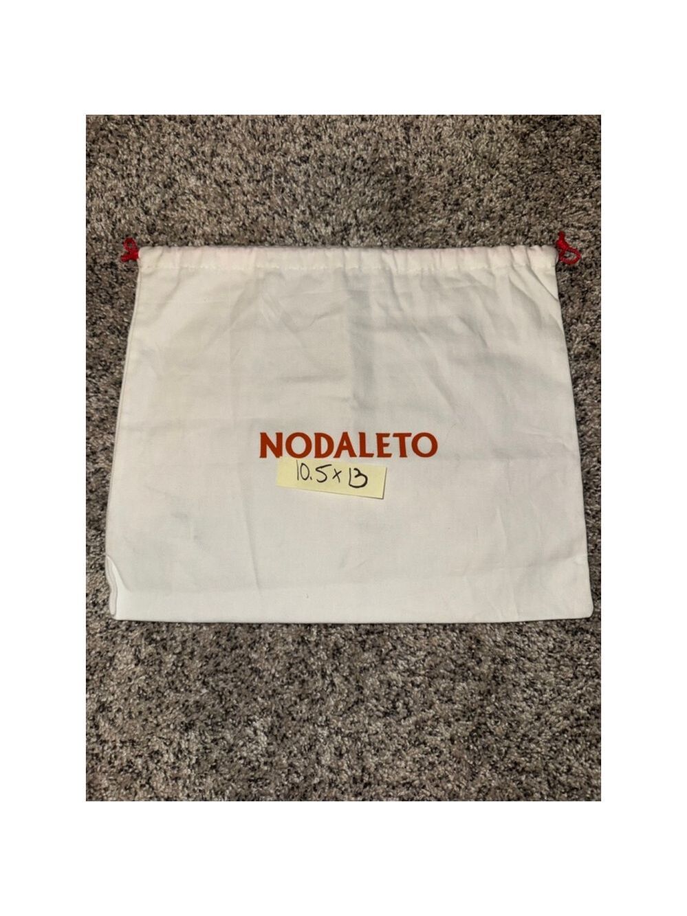 Women's Nodaleto White Red Drawstring Accessory Dust Bag One Size